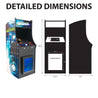 Creative Arcades 2P Stand Up Arcade with Built In Refrigerator - Dimensions