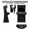 4 P Slim Stand-Up Arcade with Trackball and Joysticks | Arcade Games classic Arcades - Dimensions