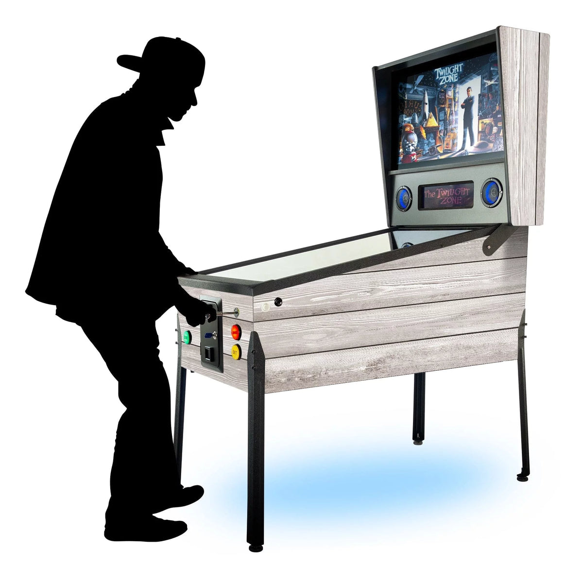 Light Gray Wood Grain TR2 Virtual Pinball Machine 