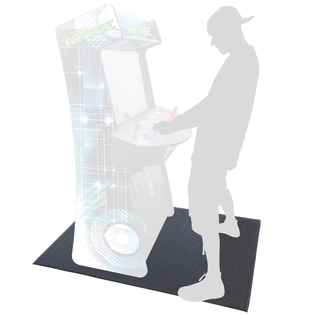 Arcade Machine, Player Silhouette, Mat