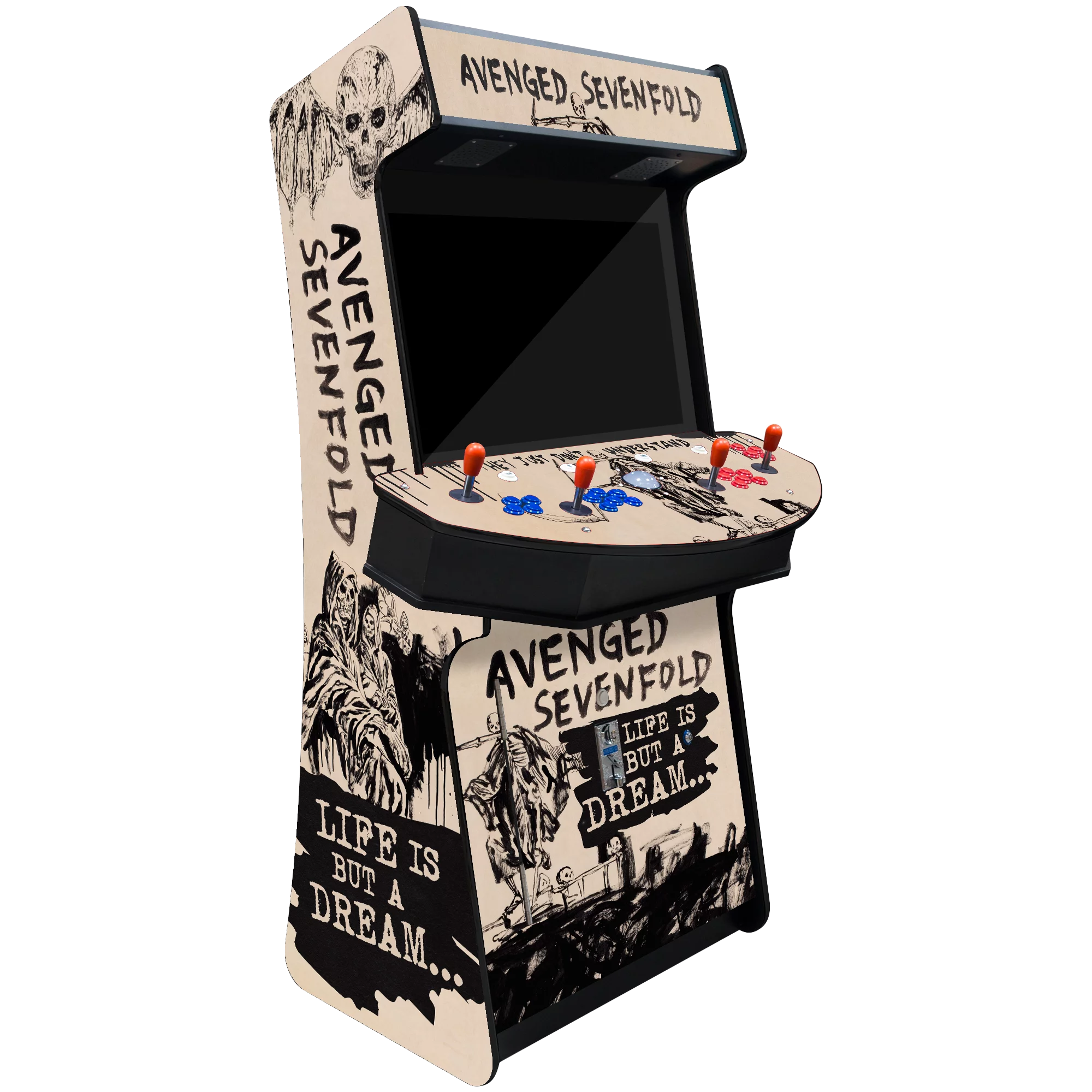 4P Slim Stand up Arcade Machine - Avenged Sevenfold Edition