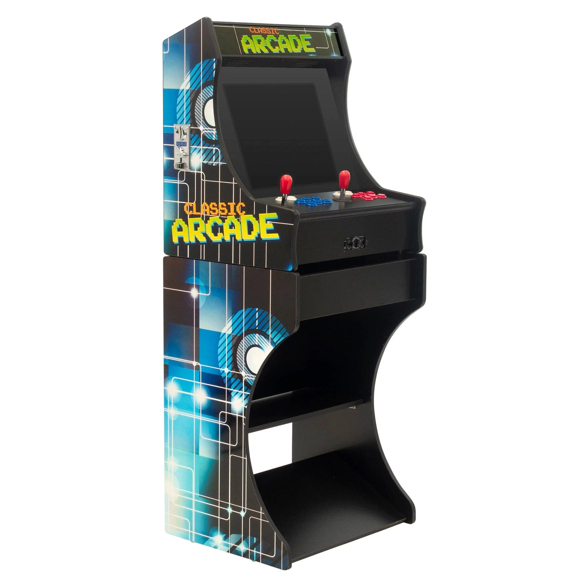  Creative Arcades - Máquinas de arcada de tamaño completo de  grado comercial, Taburetes incluidos, Edición Slim Woodgrain