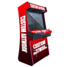 Slim Stand-Up Arcade with Trackball | 43" LCD | 6296 Games | Trackball | 2 Tall Stools | custom artwork
